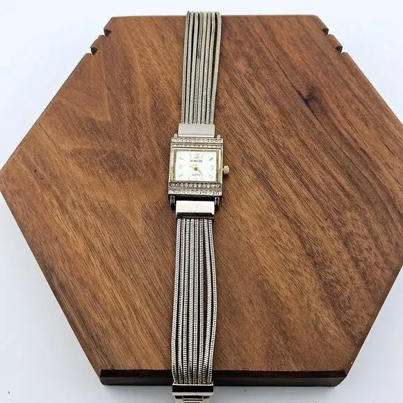 Rumours Women's Gaudy Bling Bracelet Watch Rhinestone Gold Silver Chain Band - Picture 4 of 7